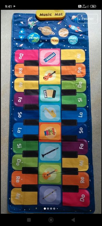 Jeu tapis musical et d'éveil music mat