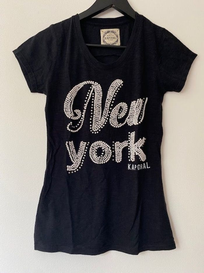 T-shirt New York perles