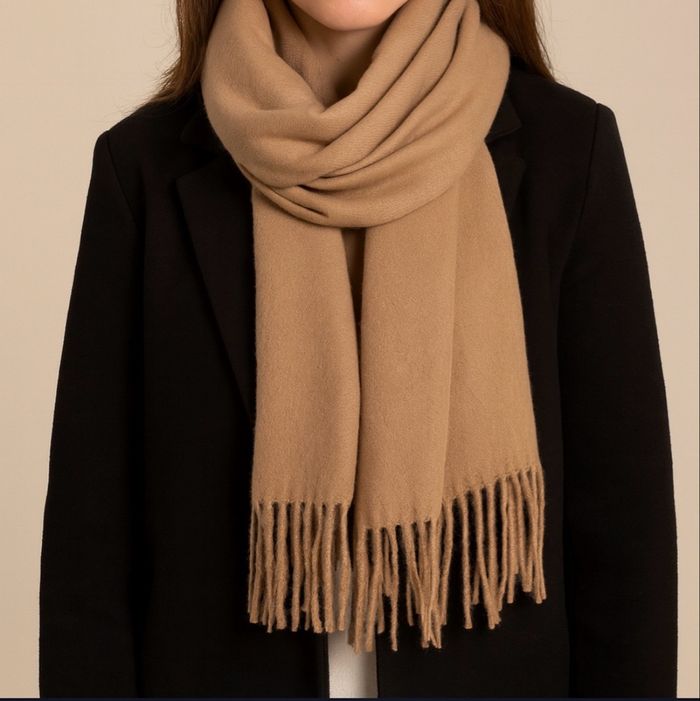Écharpe beige cashemere