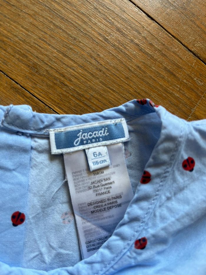 Blouse bleue coccinelles Jacadi 6 ans - photo numéro 4
