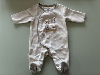 Pyjama bébé 3 mois coton & polyester – Obaïbi– Très bon état