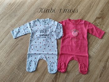 Lot pyjama léger 1 pièce Kiabi 1 mois 