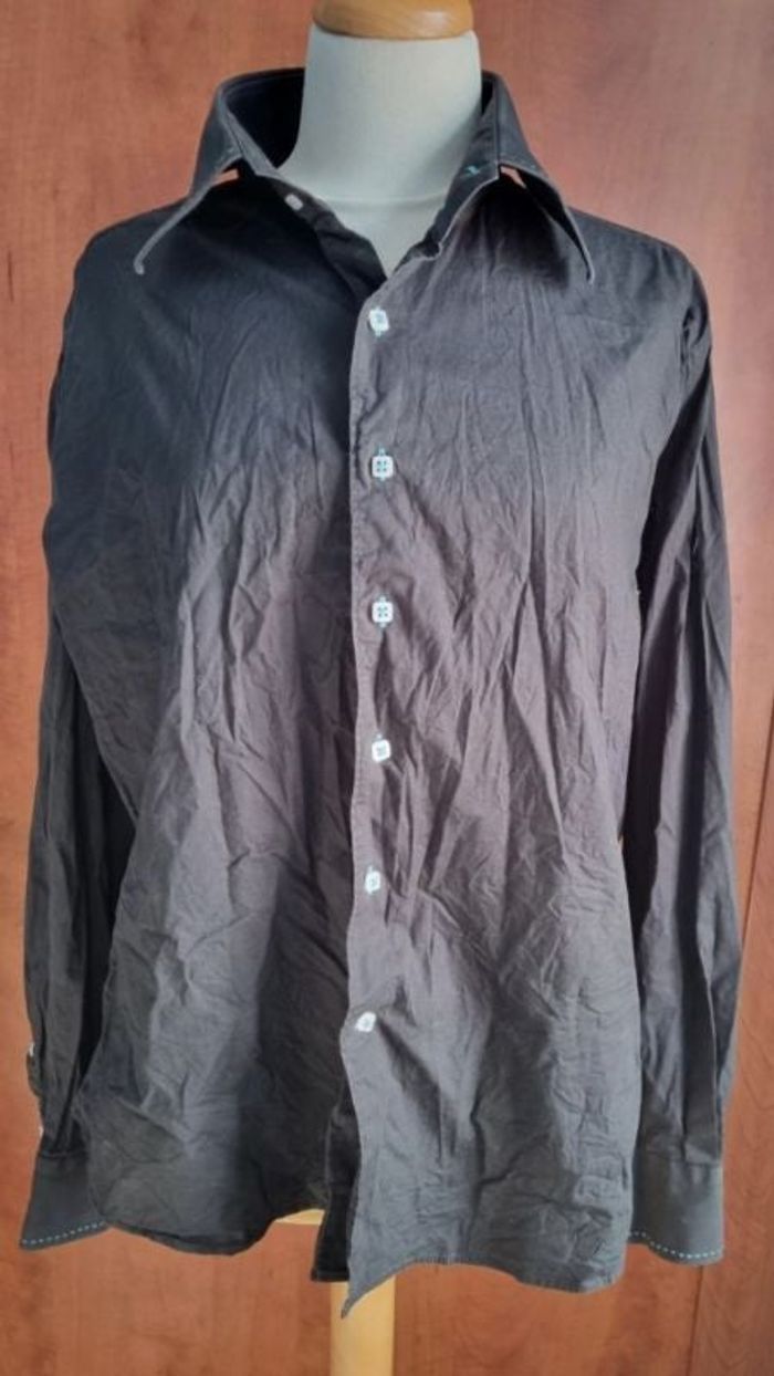 Chemise uni noir taille 2xl - photo numéro 1