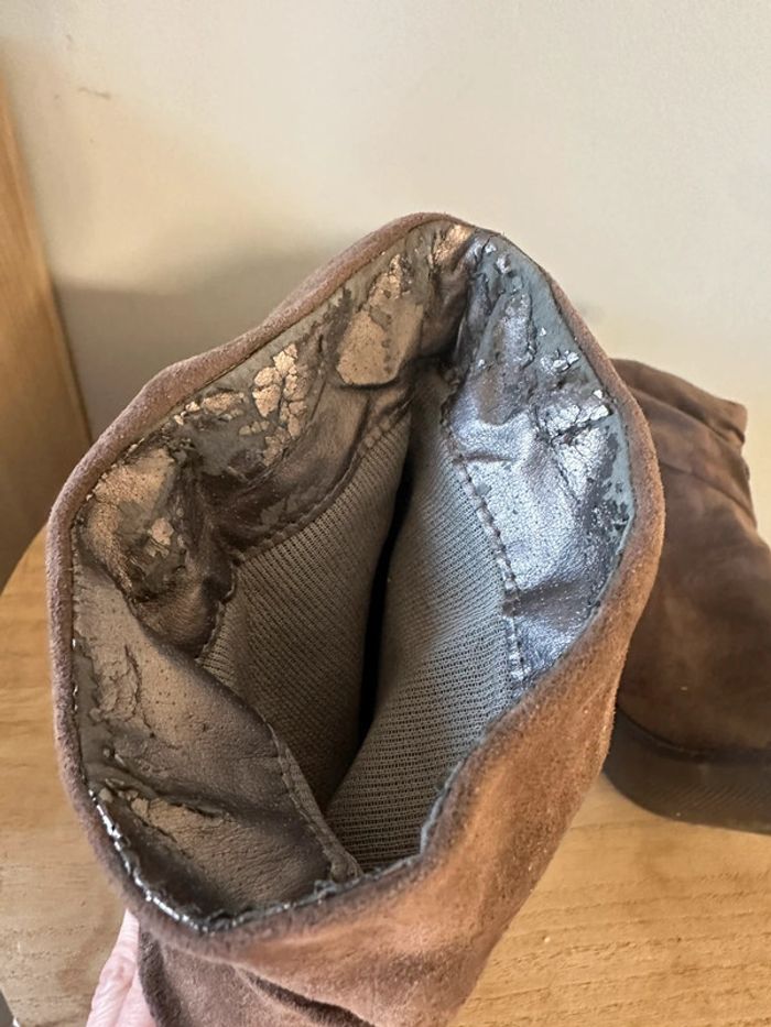 Bottines daim marron neuves T38 - photo numéro 6