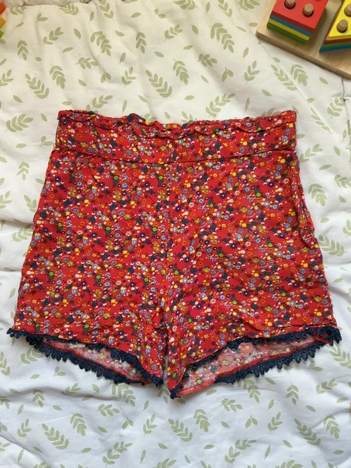 short rouge fleuri 10 ans influx - photo numéro 3
