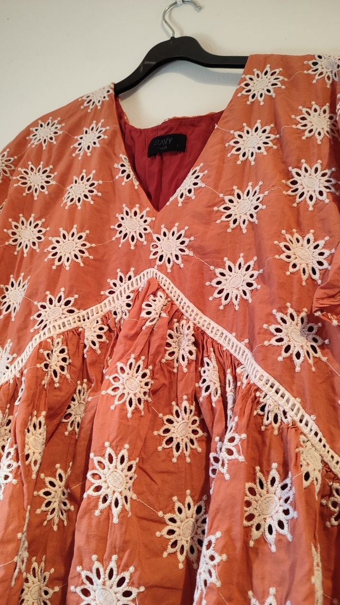 Robe bohème broderie anglaise PETITE taille S - photo numéro 3