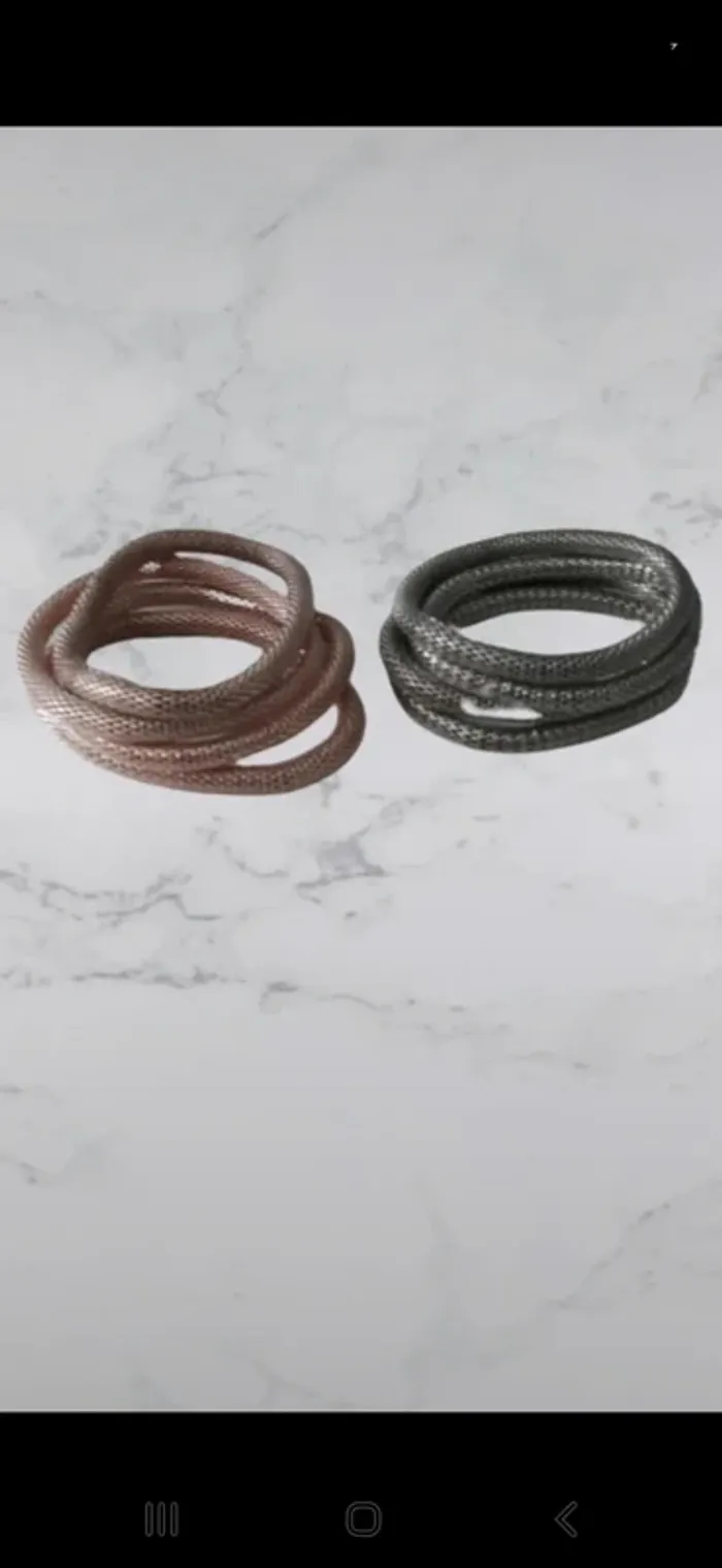 Lot 8 bracelets argenté rose gold