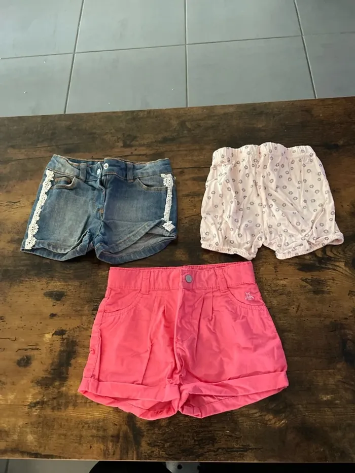 Lot de 3 short bébé fille 12 mois