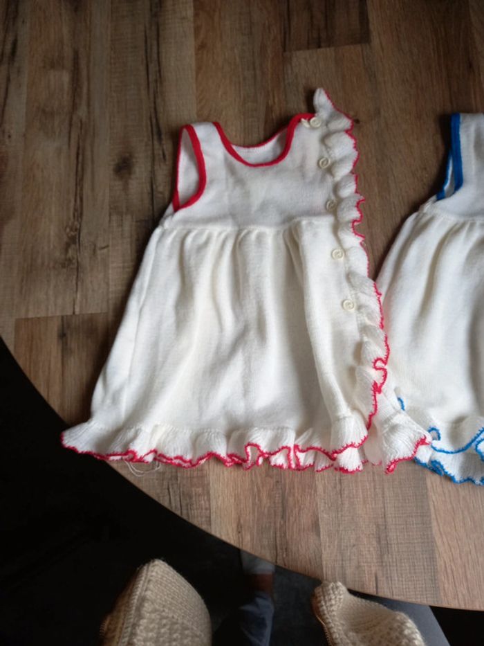 Robe vintage, blanche et bleu, 1 an - photo numéro 13