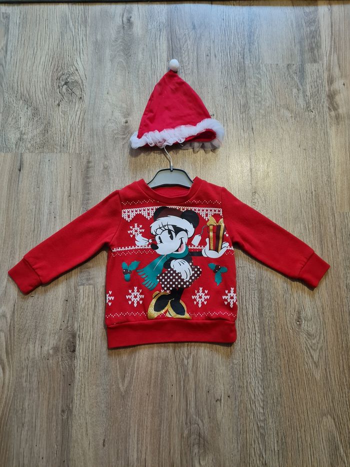 Pull Minnie 3 ans + bonnet de Noëldisn