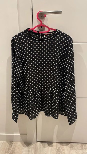 Chemisier manches longues à pois