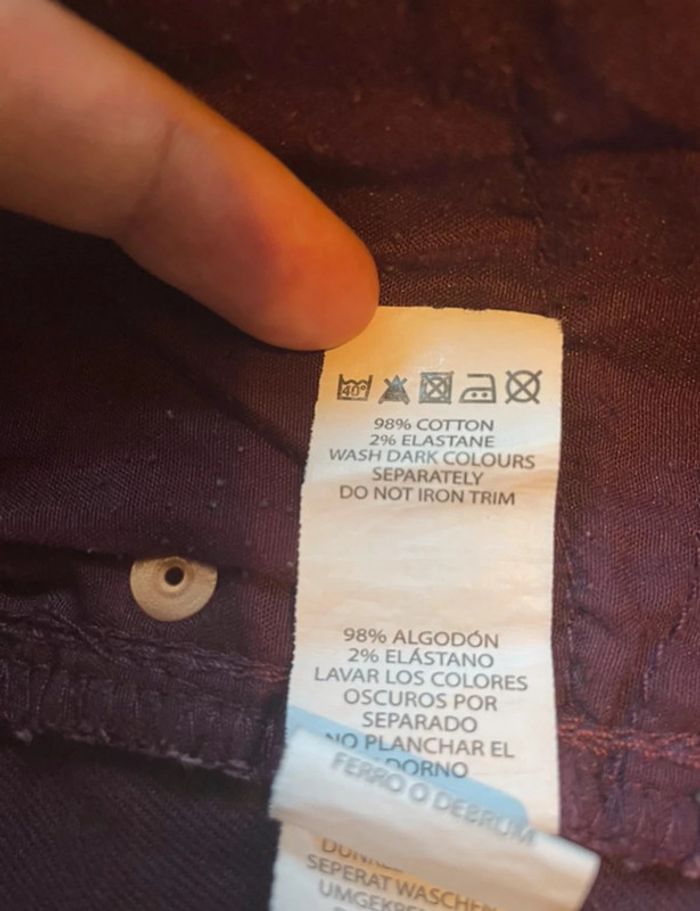 Short denim bordeaux - DenimCo. - 38 - photo numéro 4