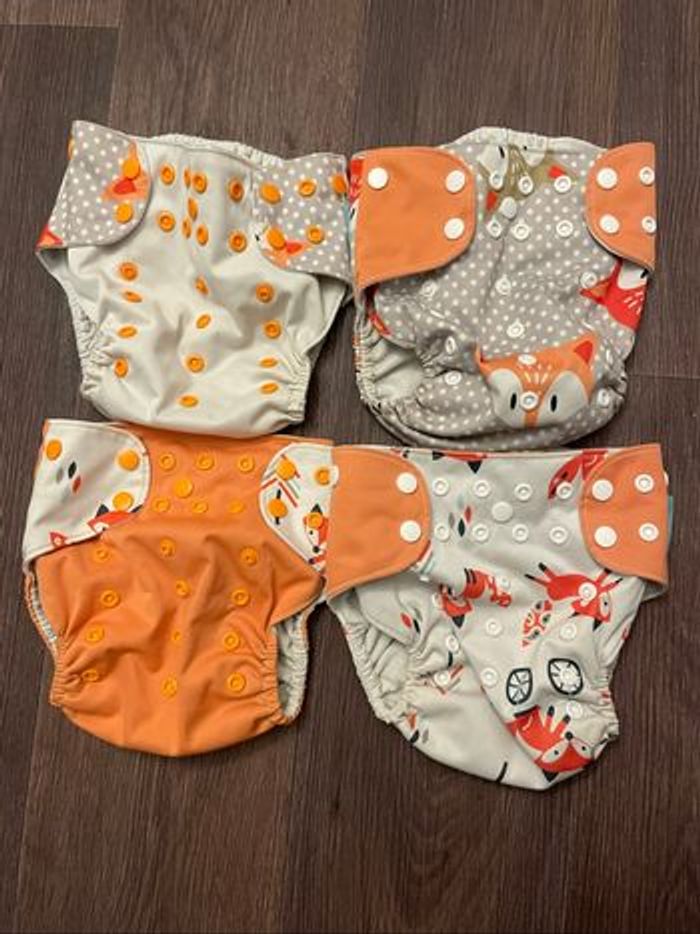 Lot de 4 couches lavables happy flûte