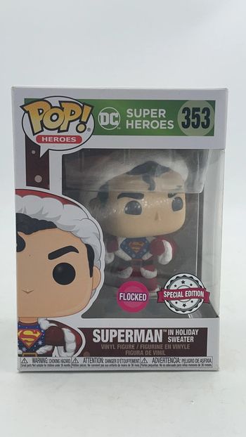 Figurine Funko Pop Dc Super Heroes SuperMan Spécial Edition Flocked N•353