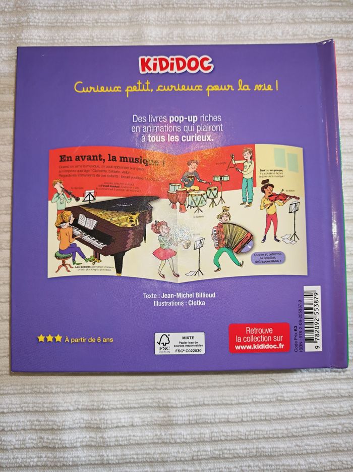 Livre animé kididoc la musique - photo numéro 2