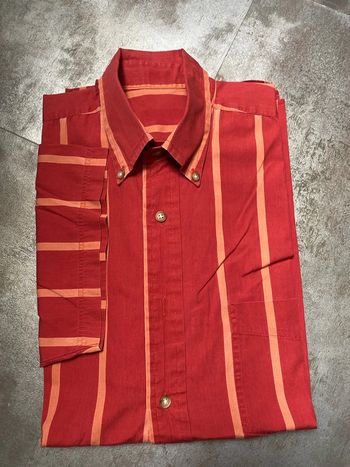 Chemise manches courtes rouge abricot taille39/40