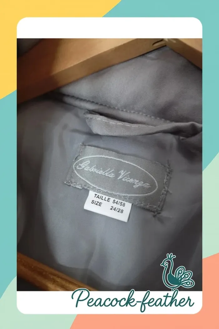 Blouson veste grise matelassée neuve 54/56 - photo numéro 3
