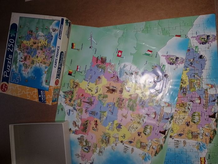 Puzzle 250 pièces carte de France + 1 poster - photo numéro 4