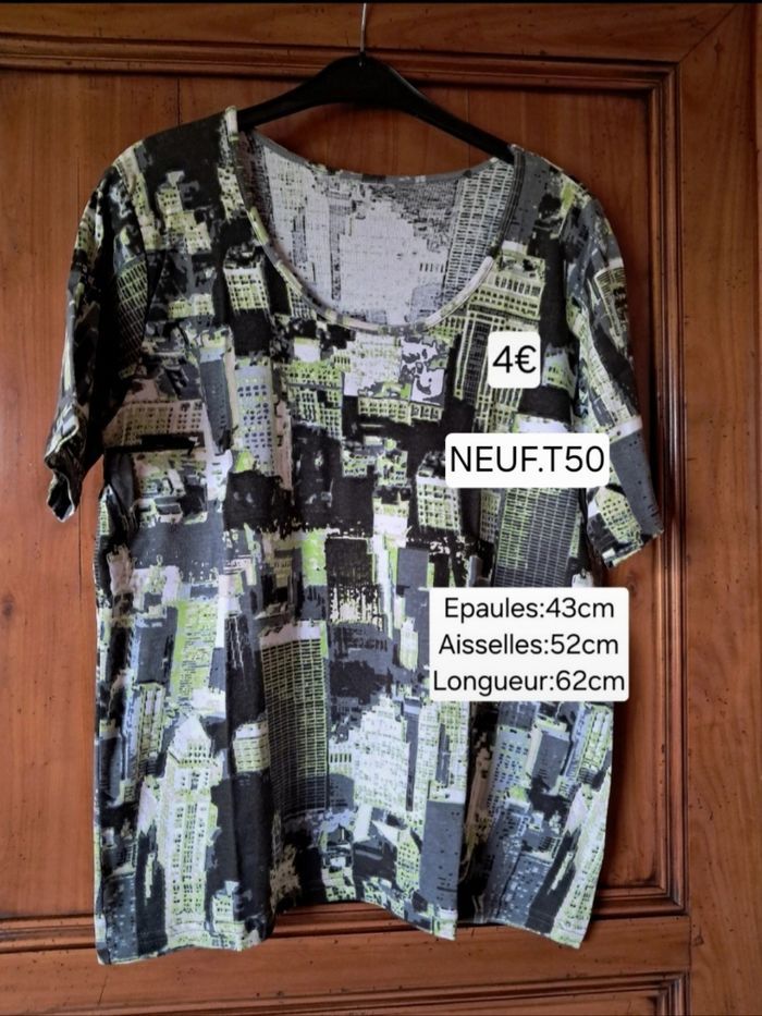 Tee-shirt NEUF pour femme taille 50 - photo numéro 1