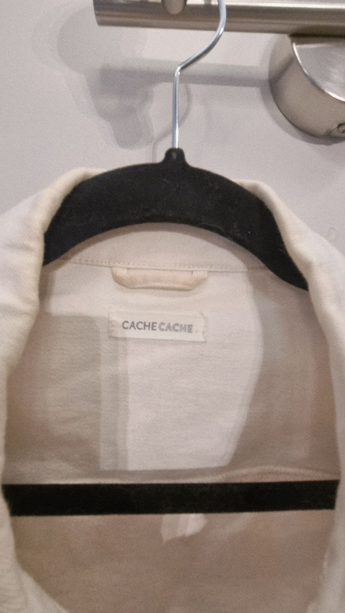 Veste en jean Cache-Cache crème taille XS - photo numéro 7