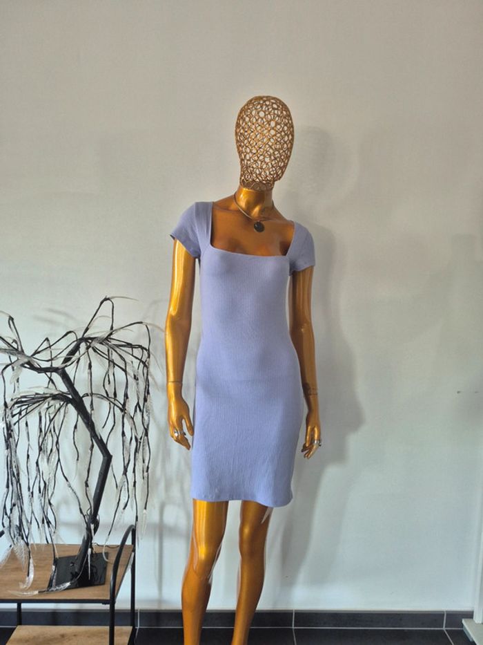 Robe Courte Manches Courtes Femme Lila