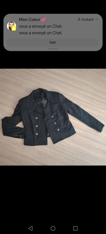 Blazer, veste noir sans