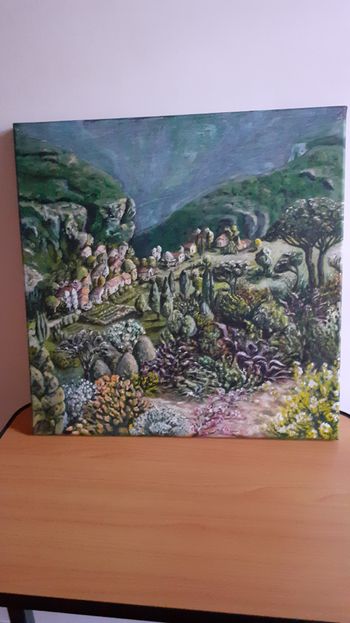 Tableau paysage fait main