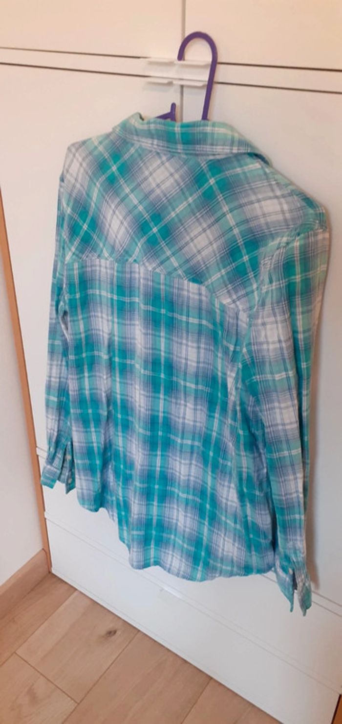 Chemise  carreaux  blanc  bleu - photo numéro 4