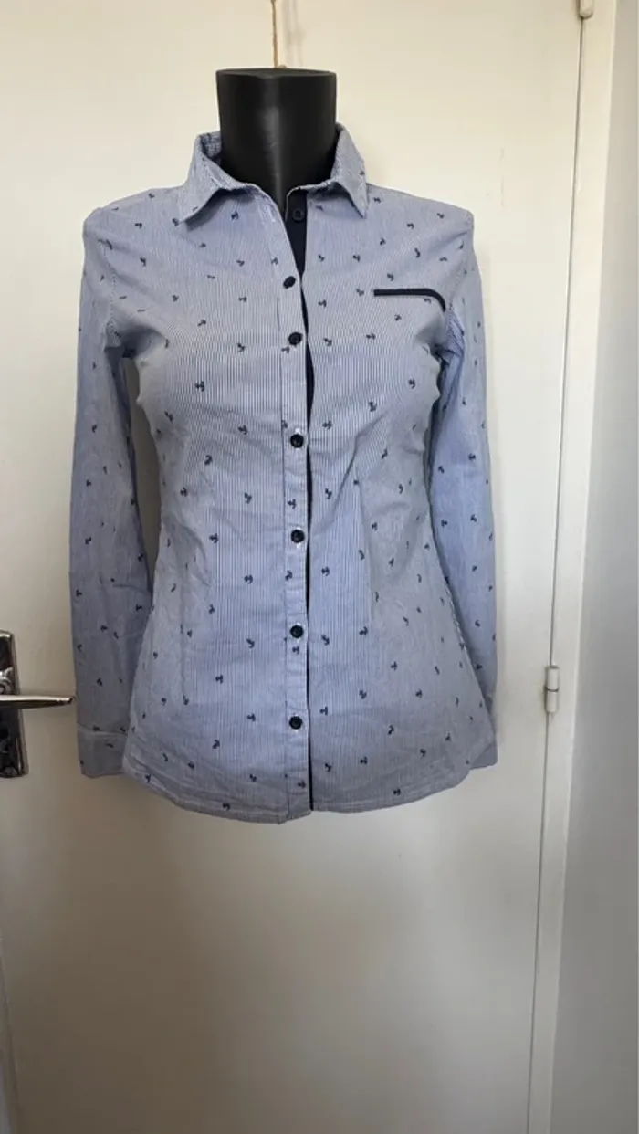 Joli chemisier femme rayé marin