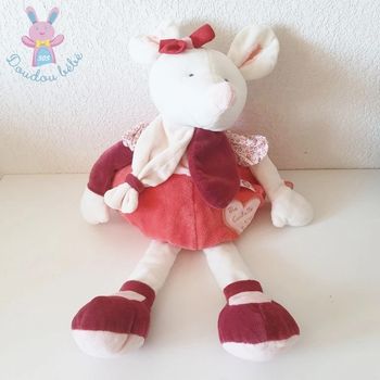 Doudou Souris Clémentine range pyjama rose fuchsia Doudou et Compagnie