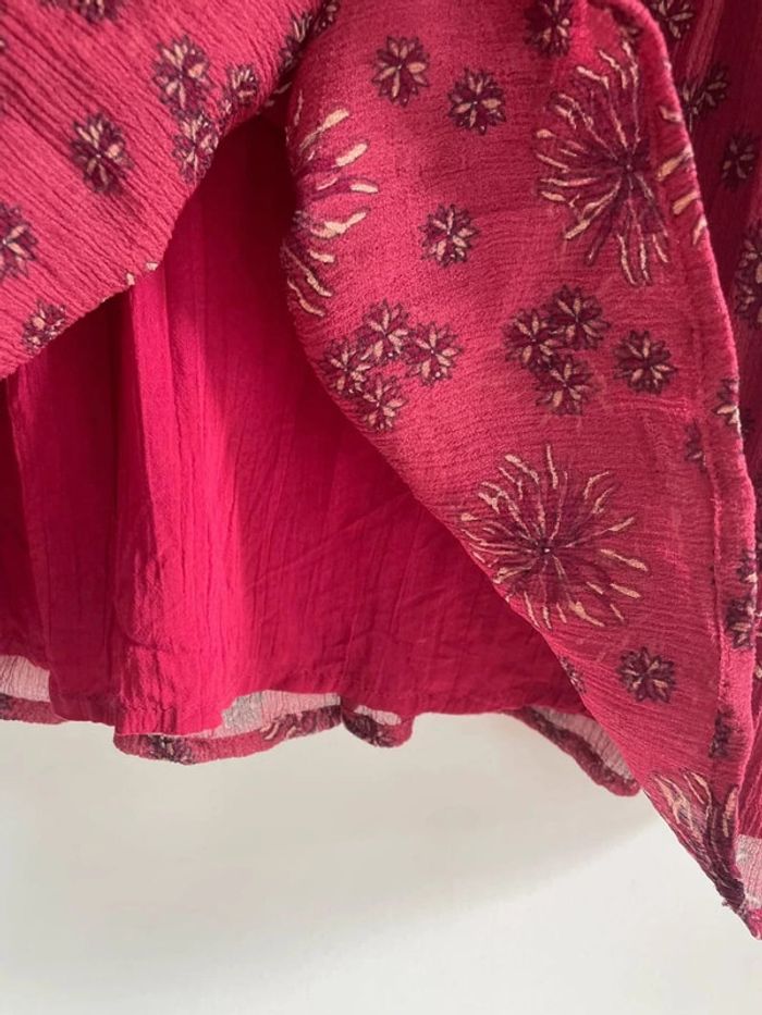 Robe bordeaux à fleurs Ba&sh - photo numéro 6