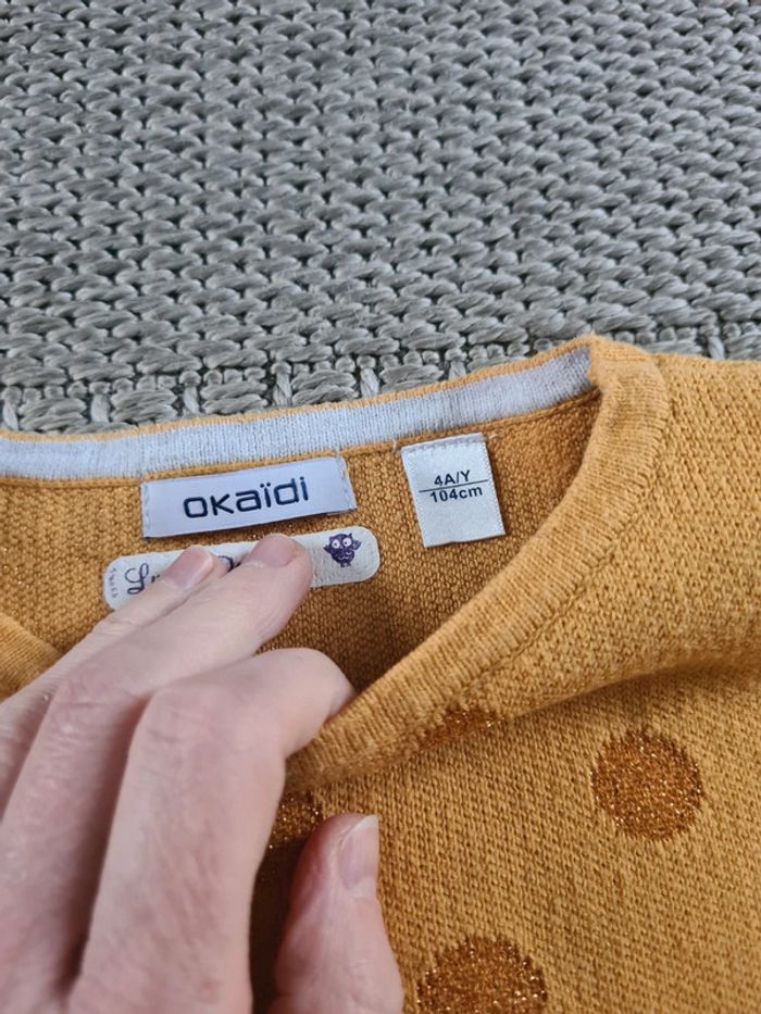 Lot de 3 jeggings et 1 pull fille - 4 ans - photo numéro 6