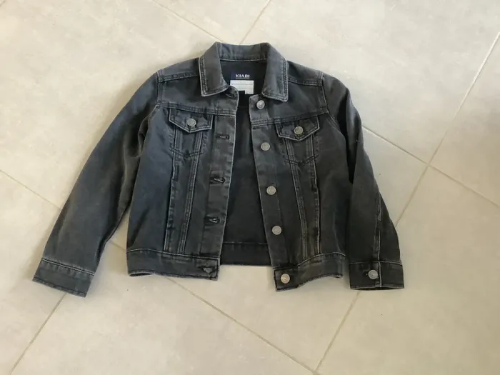 Veste en jean noir Kiabi 8 ans