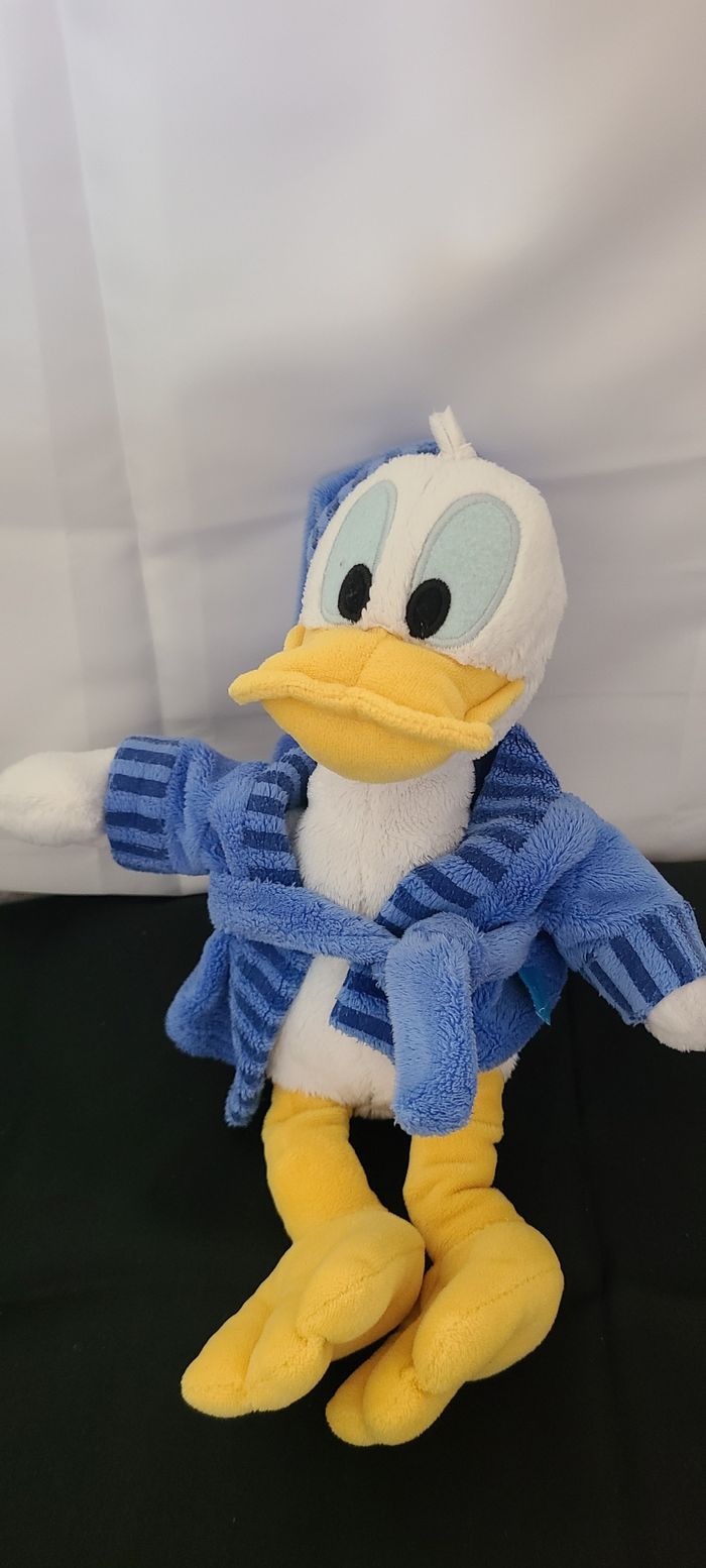 Peluche Donald NICOTOY Disney peignoir bleu - photo numéro 3