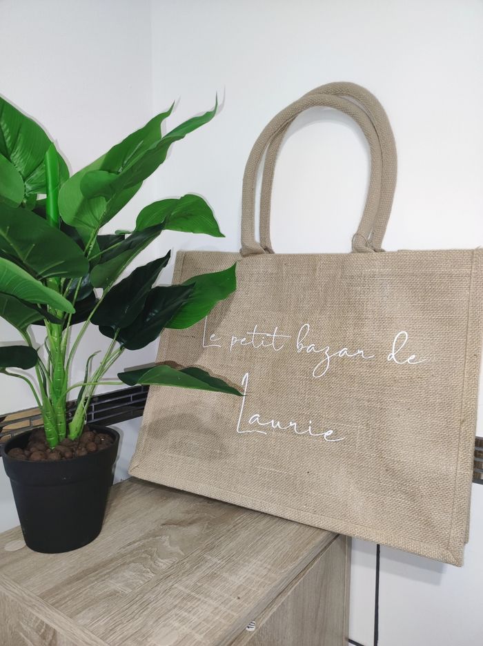 Sac cabas toile de jute - photo numéro 3