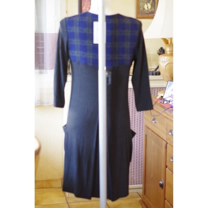 PierBé – Robe carreaux bleu- Taille 40 - photo numéro 4