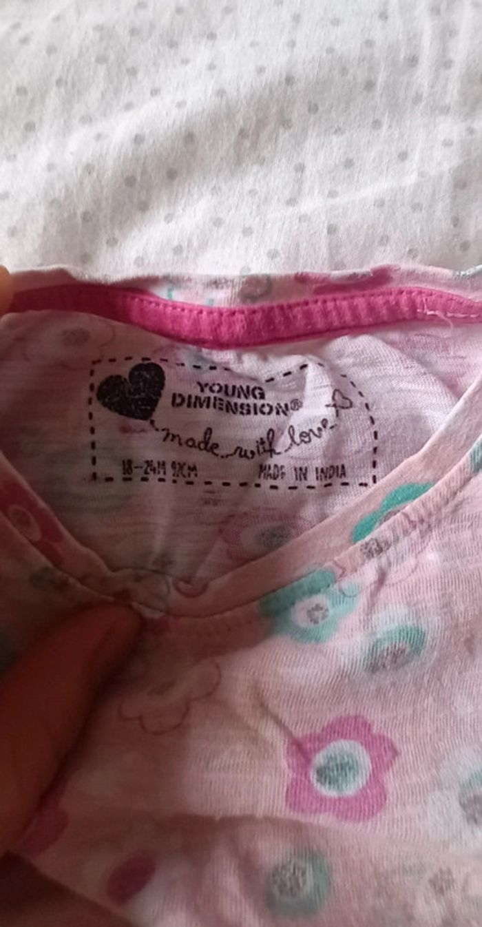 Lot 2 robe t-shirt 18/24 mois de primark - photo numéro 4