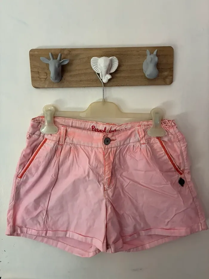 Short jeans rose effet délavé, taille 164 (14 ans), Petrol Industries.