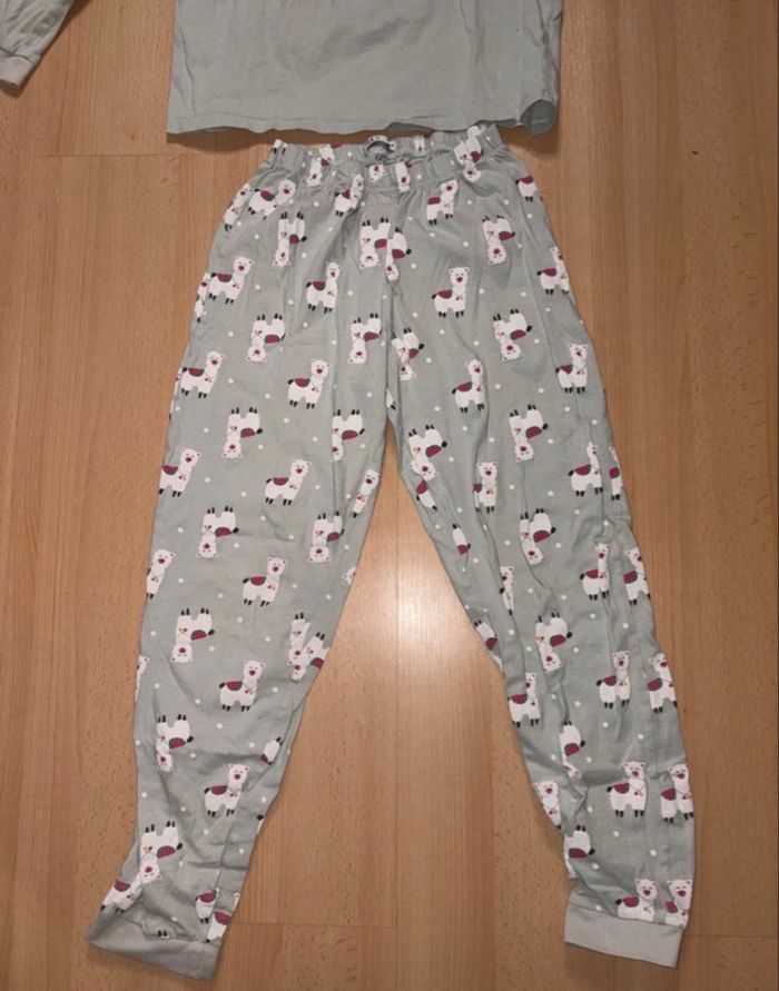 Pyjama fille vert lama taille 13-14 ans - photo numéro 4