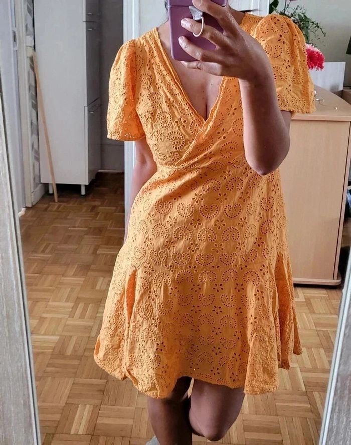 Magnifique robe orangée Primark Taille 38 - photo numéro 4