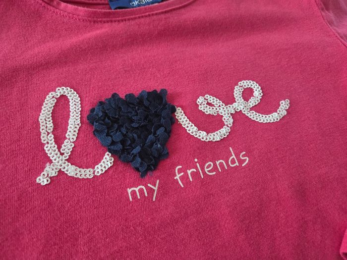 T-shirt manches longues okaidi 4ans fille - photo numéro 5