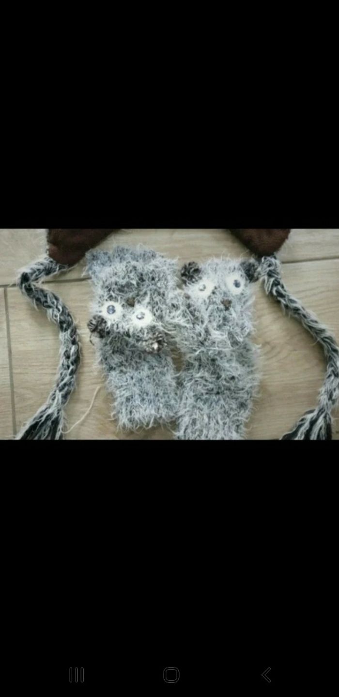 Bonnet gants hiboux fille 5/8 ans - photo numéro 3