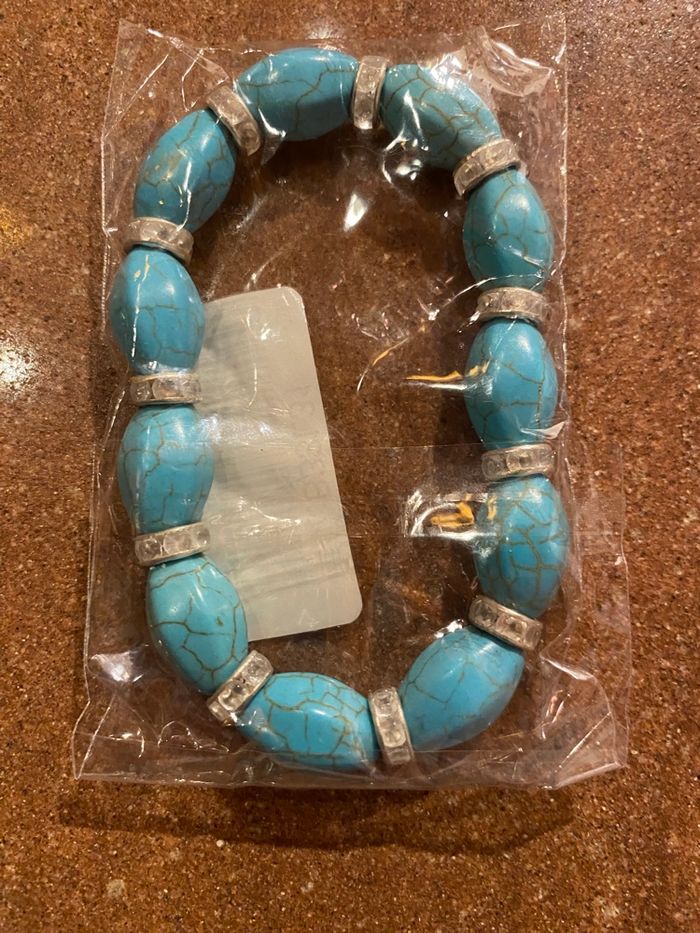 Parure de bijoux turquoise neuve - photo numéro 2