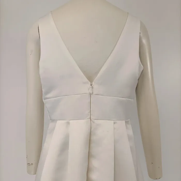 Robe longue blanche satinée Charms avec veste boléro assortie taille S cérémonie A099 - photo numéro 7