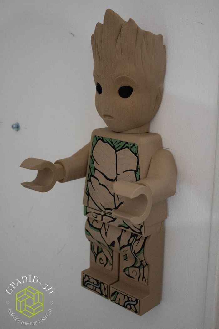 Dévidoir de papier toilette ou simple décoration murale dans un style Lego Groot - photo numéro 4
