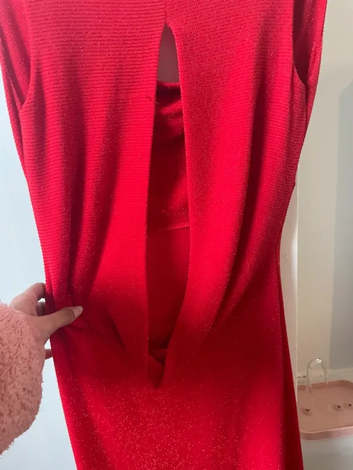 robe à pailleté rouge - photo numéro 2