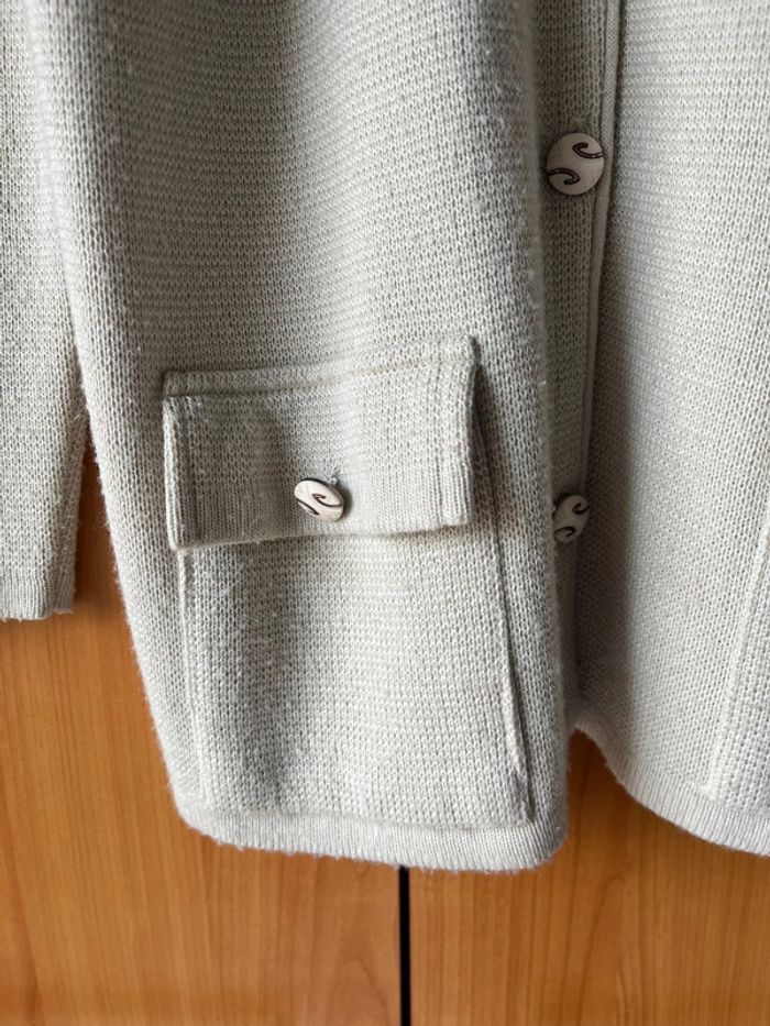 Gilet long gris grande taille - photo numéro 4