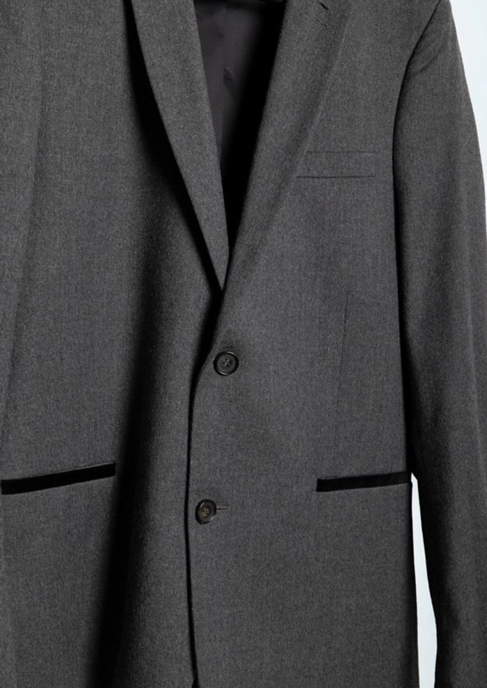 Veste Blazer costume bicolore gris noir • Blazer suit jacket black grey The Kooples Taille 48 (M) - photo numéro 3