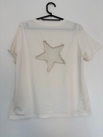 T-shirt blanc étoile perles Dazy taille M