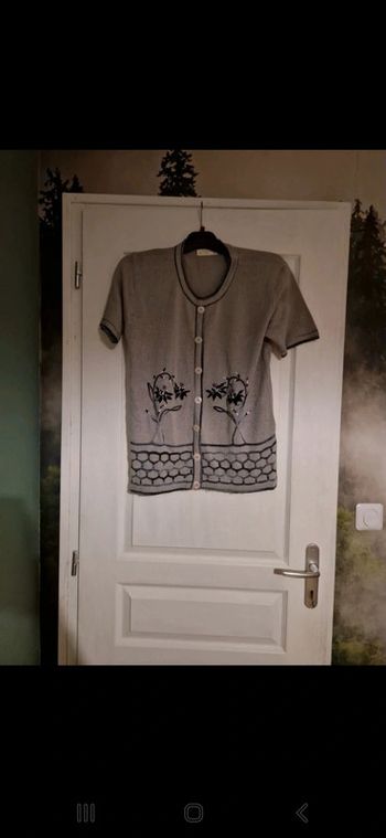 Joli pull à manches courtes vintage taille xl